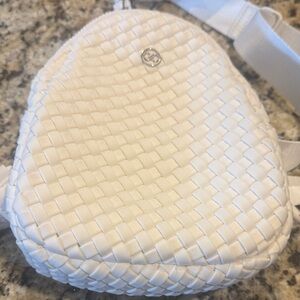 White Woven Crossbody Bag